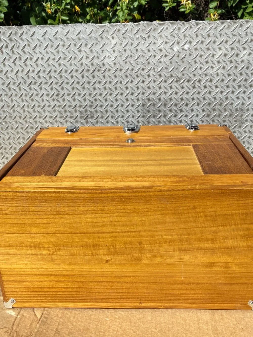 8 Drawer Hard Wood Tool Chest Storage Box Cabinet Felt Lined Machinists Chest